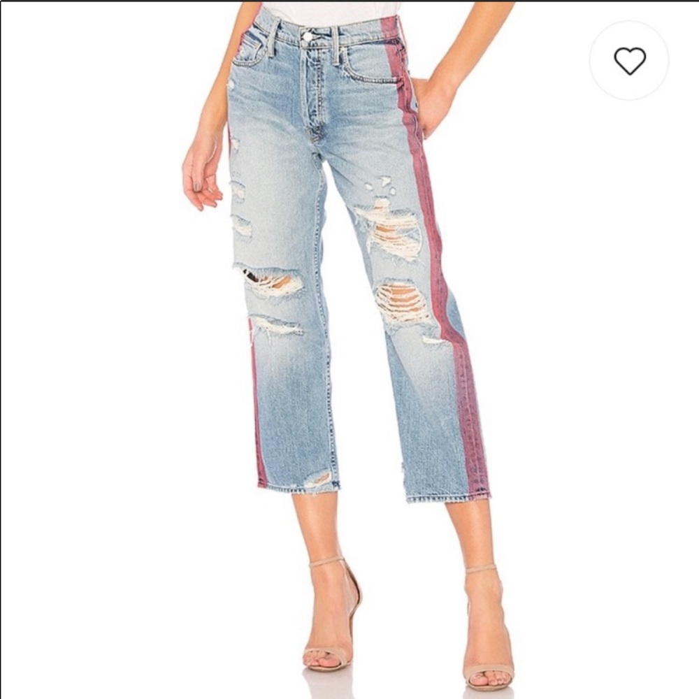 MOTHER Jeans with Red Stripe